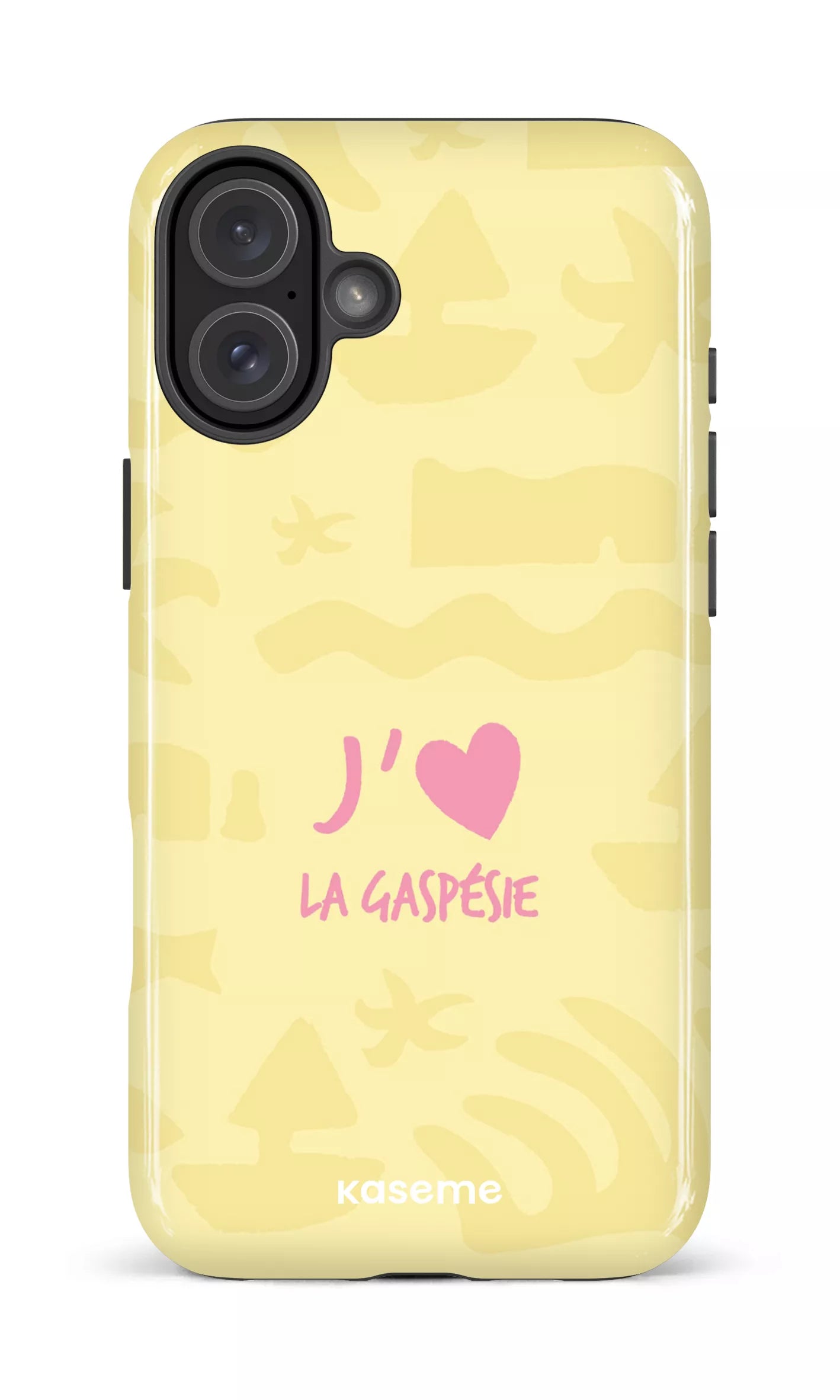 Coque iPhone 16 Plus, étui Impact, design J'aime la Gaspésie