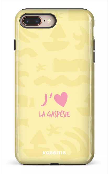 Coque iPhone 8 Plus, étui Tough, design J'aime la Gaspésie