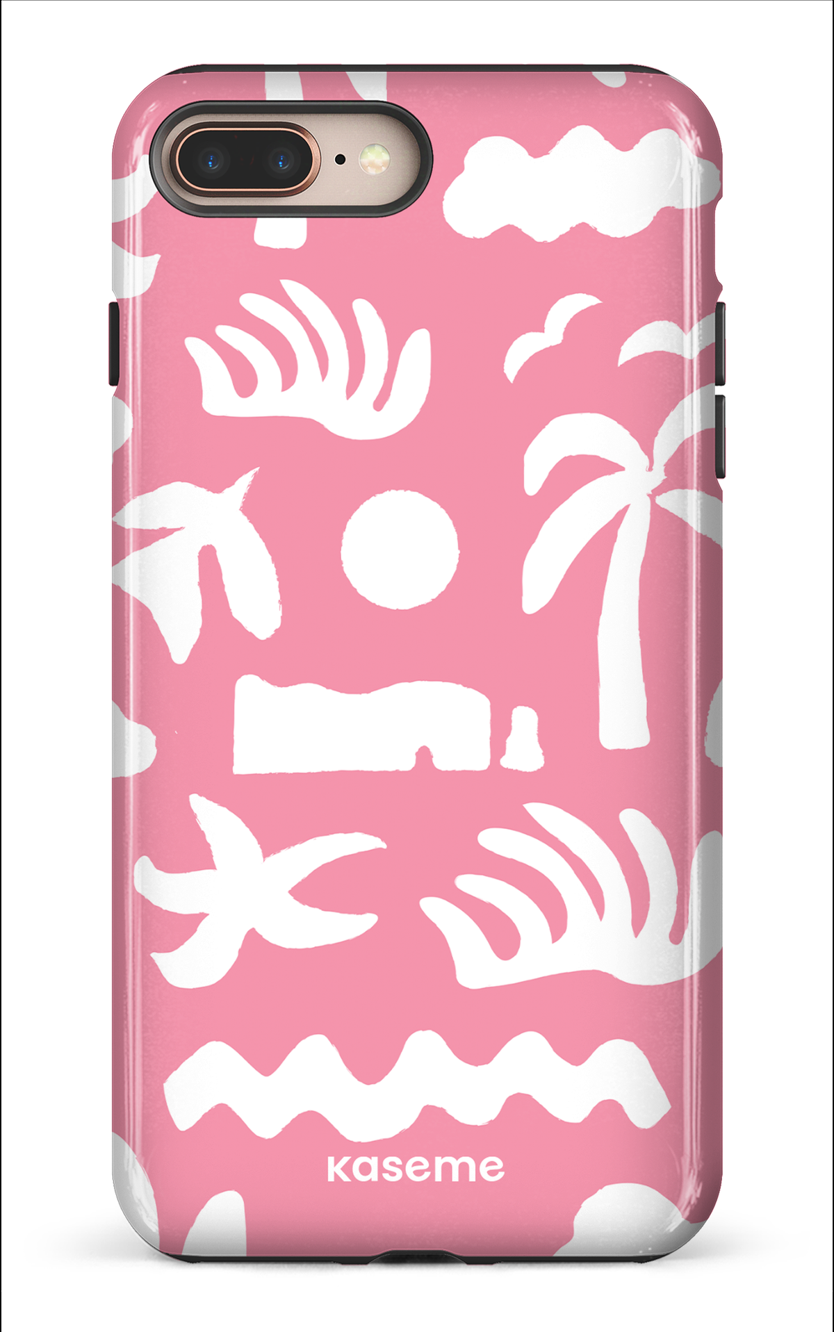 Coque iPhone 8 Plus, étui Tough, design KaseMotif Rose
