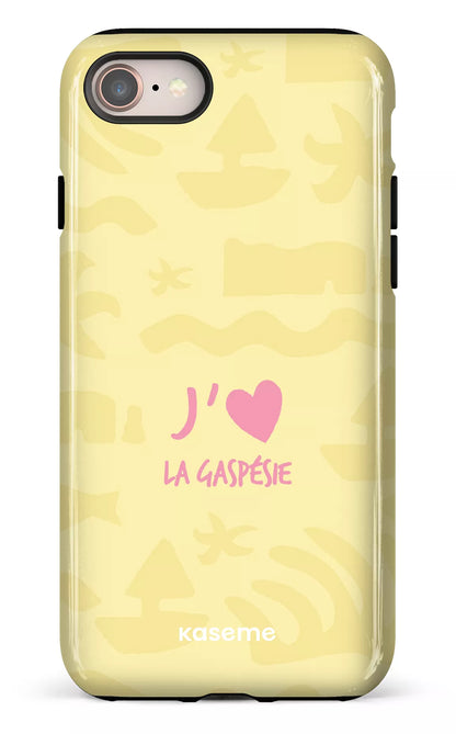 Coque iPhone 8, étui Tough, design J'aime la Gaspésie