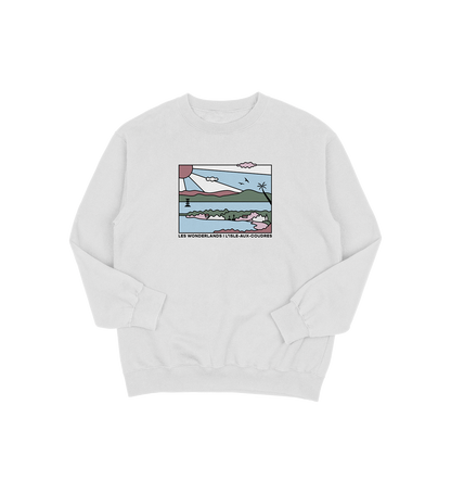 Sweat-shirt L'Isle-Aux-Coudres Wonderland, couleur gris, vue de face